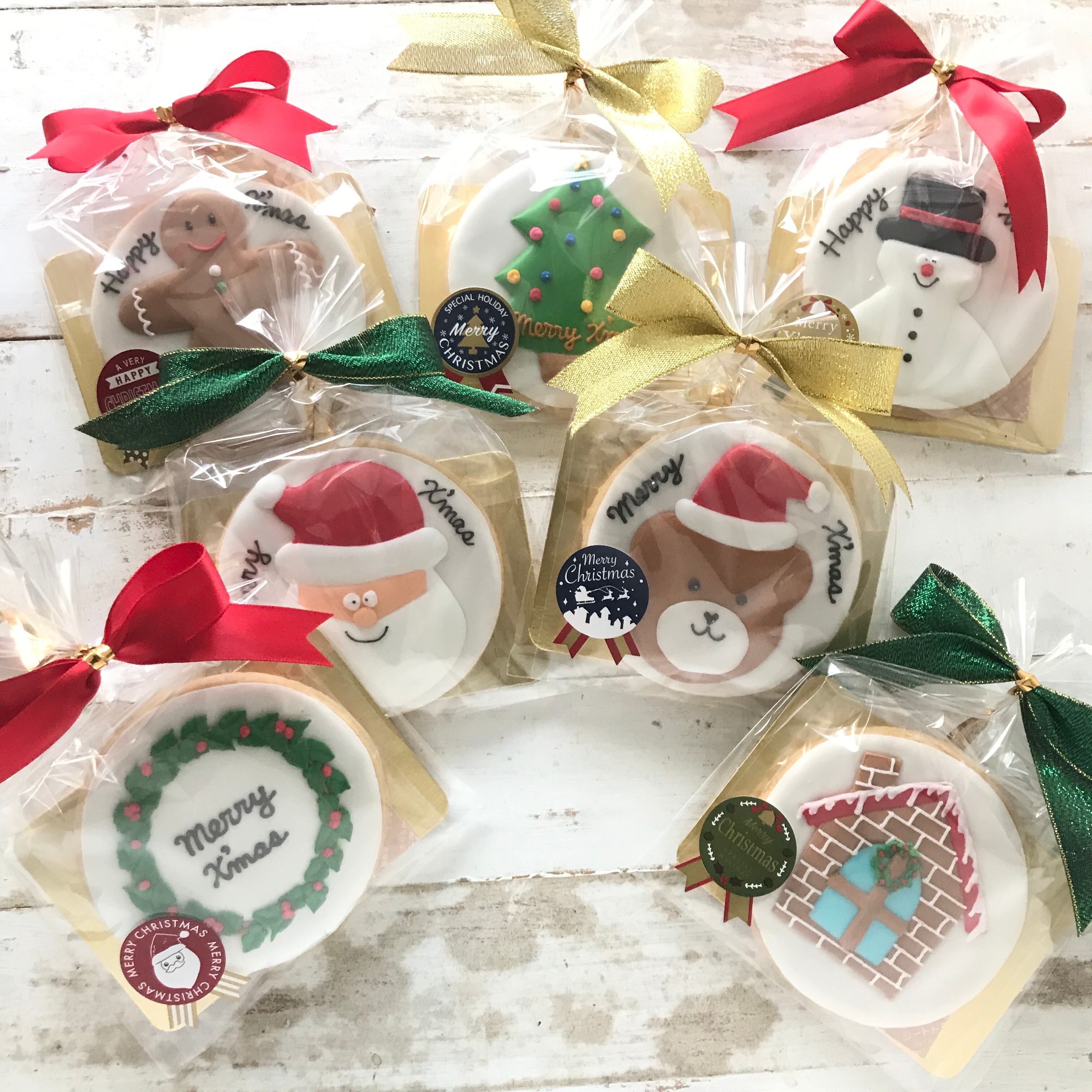 年クリスマスご予約終了しました 選べる 丸型クリスマスアイシングクッキー3枚セット アイシングクッキーショップ Dream Sweets Factory