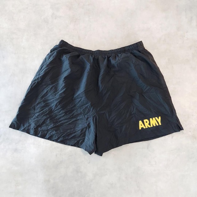 US ARMY トレーニングパンツ ショーツ アメリカ軍 黒 L 15190