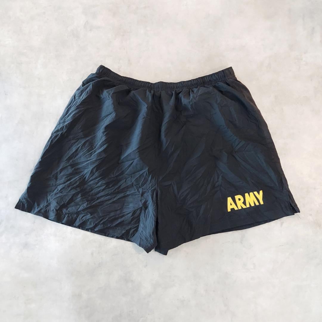 US ARMY トレーニングパンツ ショーツ アメリカ軍 黒 L 15190