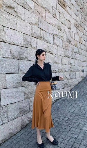 オープンカラーブラウス  AJ42441-603