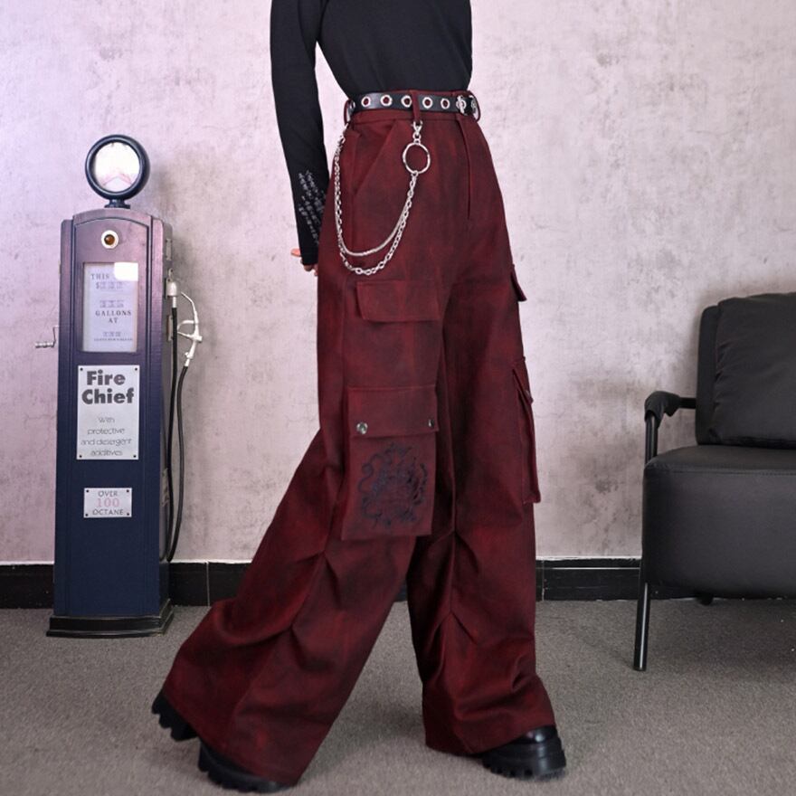 サブカル系 地雷服 ワイドパンツ ストリートファッション 古怪舎