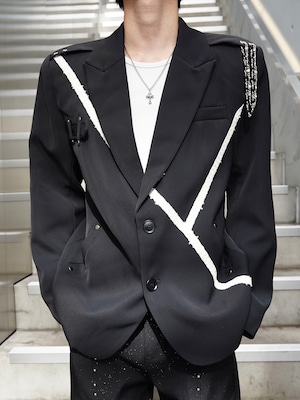 【ALUDE SELECT】lace line chain jacket