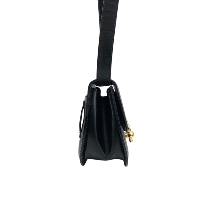 CELINE セリーヌ ショルダーバッグ ブラック フロントロック レザー ミニバッグ vintage ヴィンテージ オールド j4pyw6