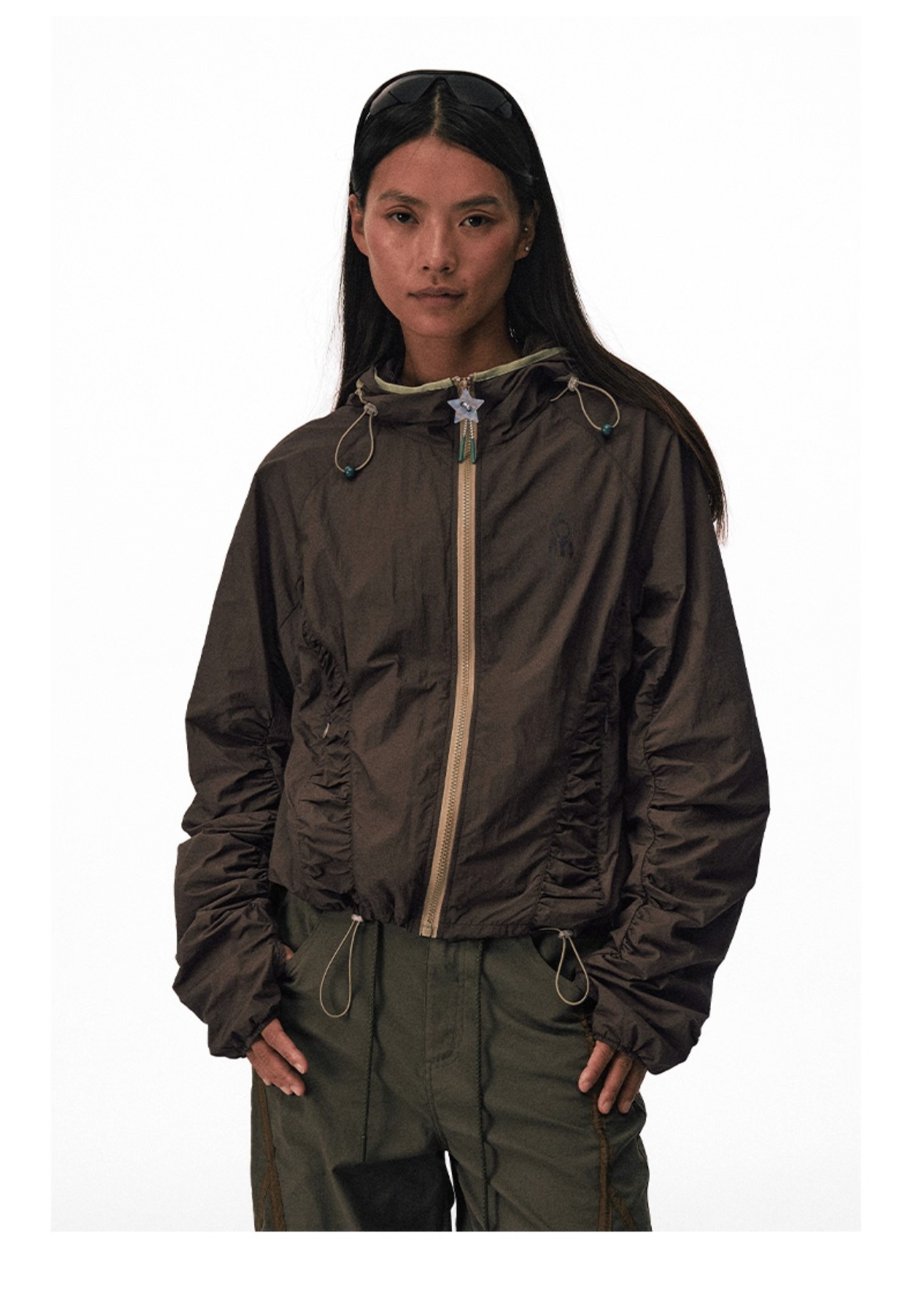 CONP Drawstring Cropped Jacket