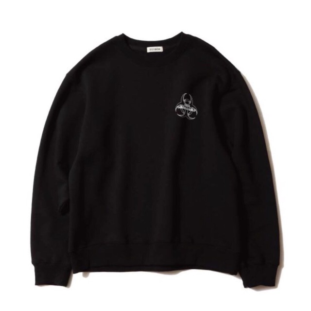 [SUIBOM] DESTROYED WORLD LOGO SWEATSHIRTS BLACK 正規品 韓国ブランド 韓国ファッション 韓国代行 トレーナー