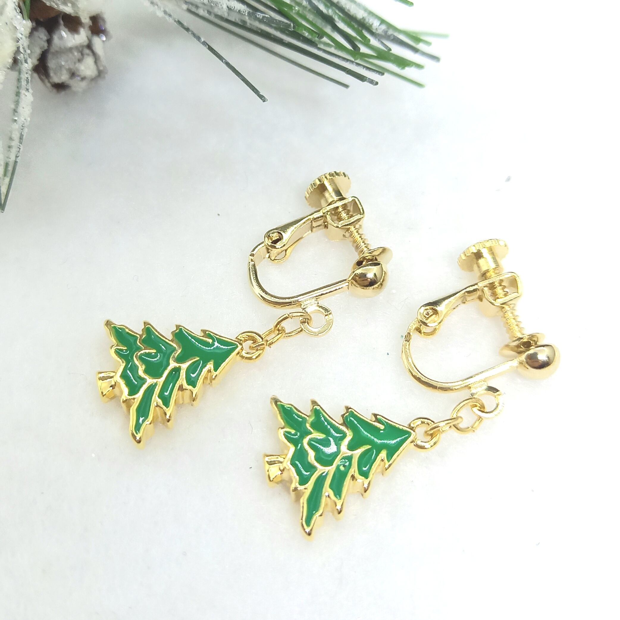 クリスマスもみの木・イヤリング クリスマスもみの木・イヤリング