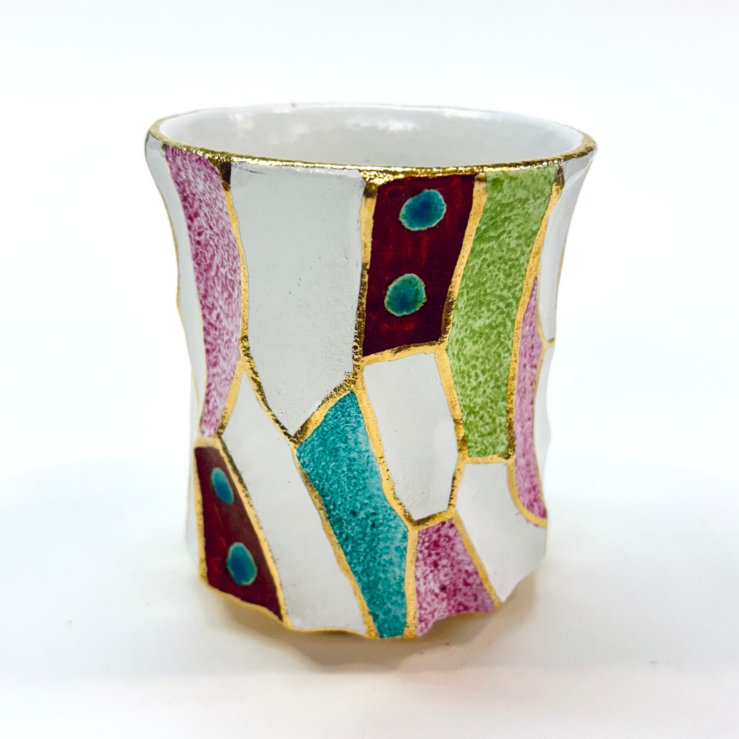 金彩色絵カップ (240335)