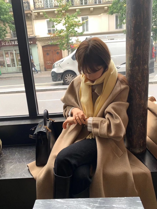 (OUNCE) flare cashmere handmade  coat / 2color