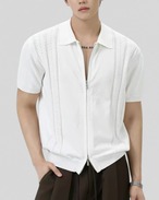Sculpt Fit Zip Knit Polo（100％/40％/0％）