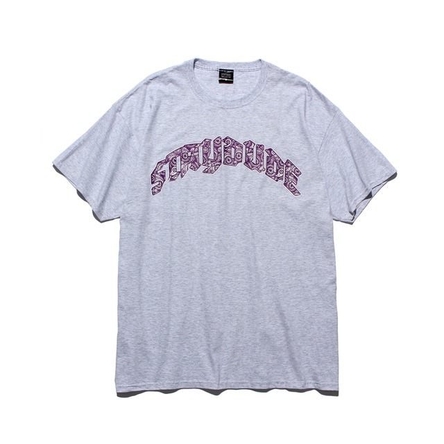 【STAY DUDE COLLECTIVE】Arch Paisley Logo SS Tee (ASH)