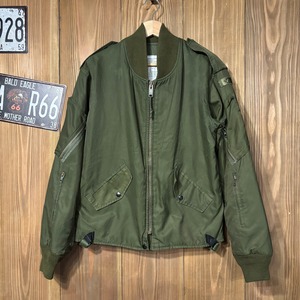 90s カナダ軍 実物 フライトジャケット ヴィンテージ アビエイター TYPE オリーブグリーン タンカース 7336 MA-1 L2-B Lサイズ YKKジッパー