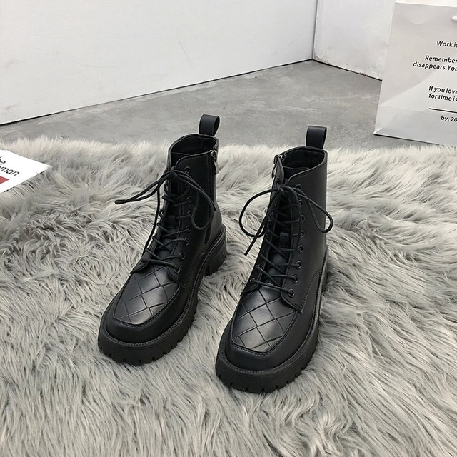 ショートブーツオータムスタイルレースカジュアル 靴 シューズ 秋物 スクウェア フェイクシューズ98161618718