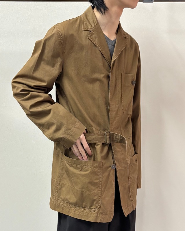 【DRIES VAN NOTEN】fly front belted jacket