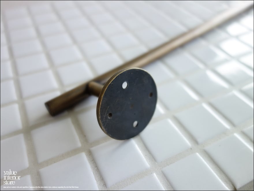 真鍮ドアハンドルT35 ノブ 取っ手 鋳物 鋳造 レトロ 新品 ブラス取手