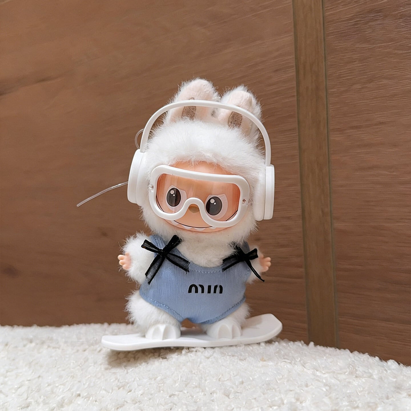Labubu 4世代用 サマー ワンピース水着+メガネ+ヘッドフォン+
