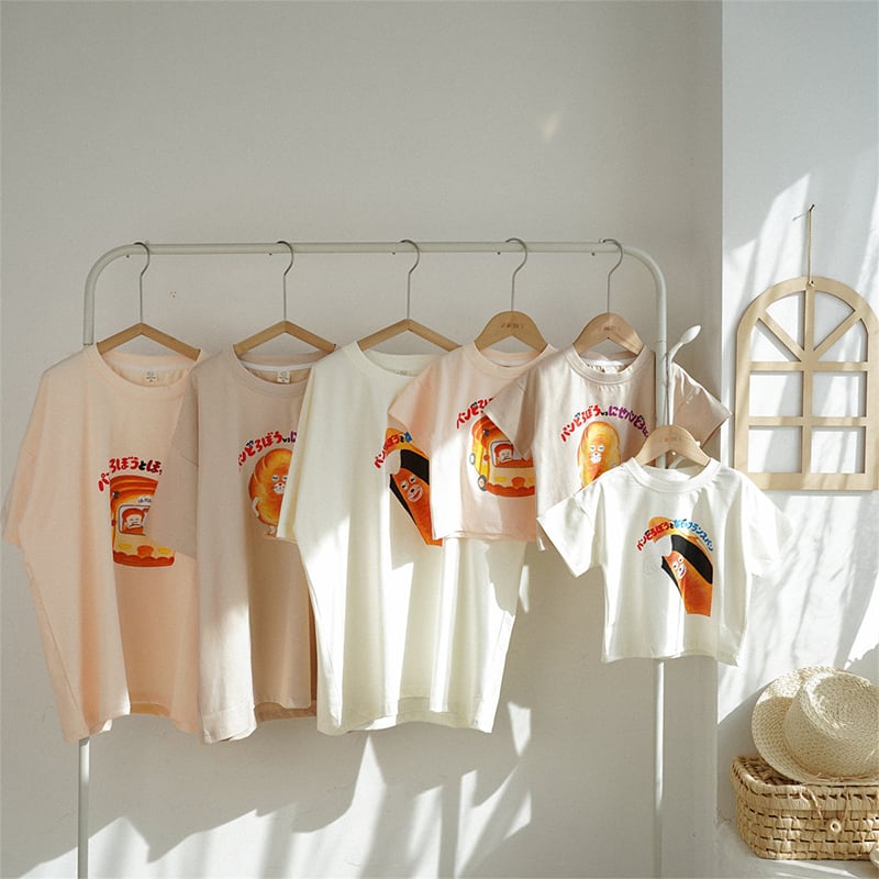 【ADULT】夏作パンどろぼう親子ペアTシャツ
