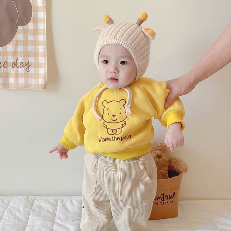 【BABY】可愛いクマ柄暖かいトレーナー
