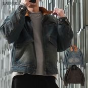 ◆ヴィンテージ加工 デニム フライトジャケット◆lf-w85202