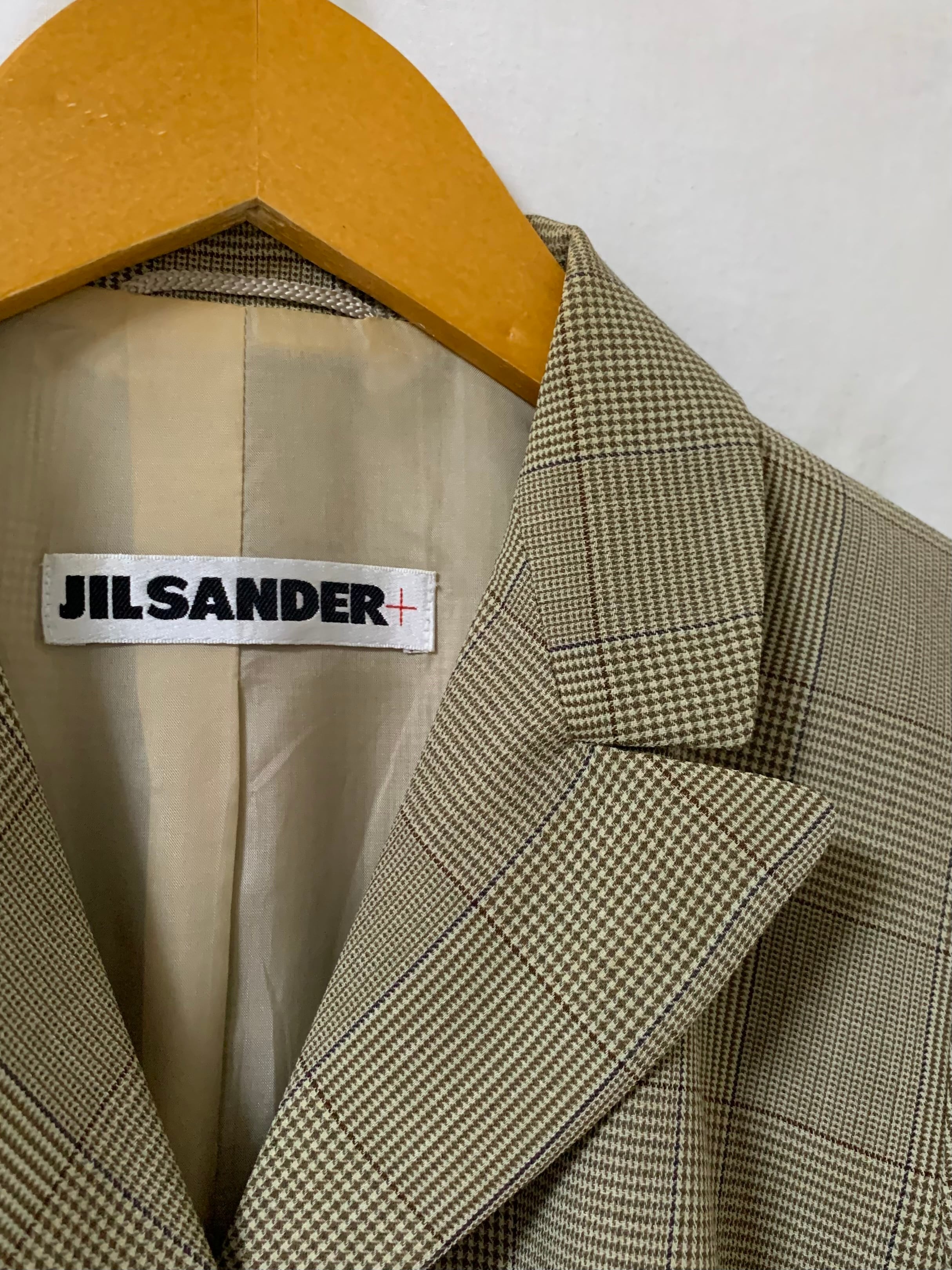 Woven Check Pattern Design Tailored Jacket "JIL SANDER"