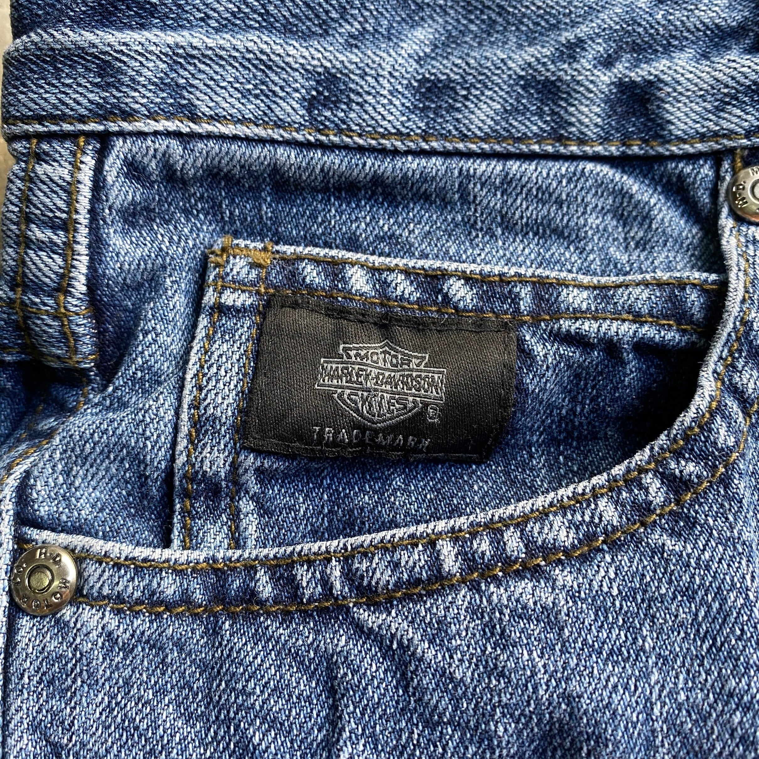 ハーレーダビッドソン Harley-Davidson 刺繍 ジーンズ フレアデニム