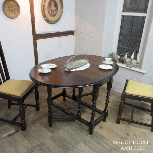 イギリス アンティーク 家具 ゲートレッグテーブル ダイニング 英国 6664d