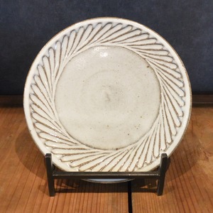 小代瑞穂窯 斜めしのぎ 8寸皿