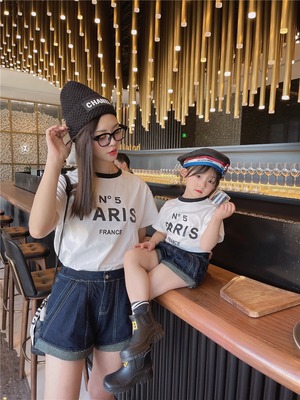 送料無料【大人用ページ】親子おそろコーデに♡可愛いTシャツ レディース 春夏新作 おしゃれ(DM0073)