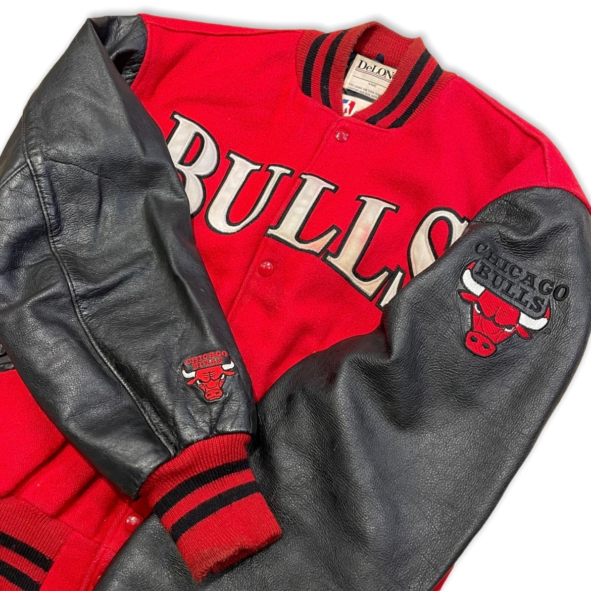 DeLONG レザースタジャン シカゴブルズ bulls NBA　USA製 XL