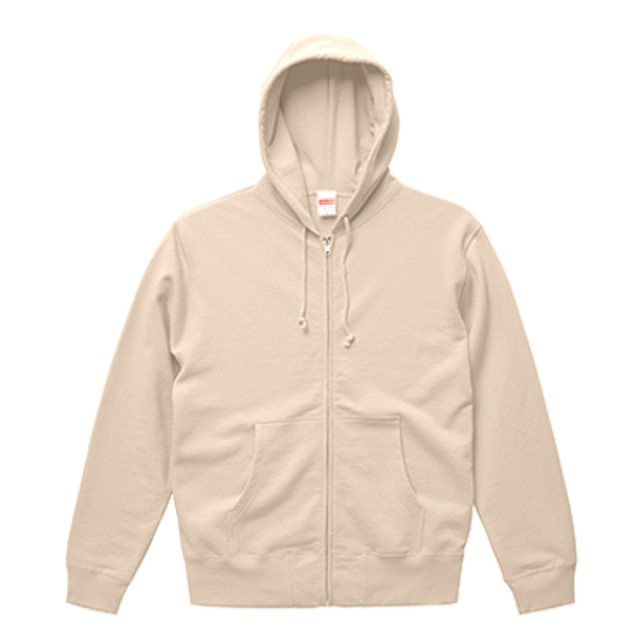 海洋生物ヴィンテージ風フルジップパーカー｜OCEAN TREASURES／Model-02（ナチュラル）