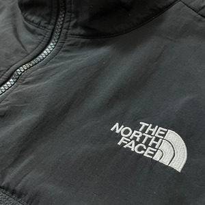 【THE NORTH FACE】デナリジャケット フリースジャケット ワンポイントロゴ 刺繍ロゴ ハーフドーム ジップアップ フルジップ 黒 L ノースフェイス US古着