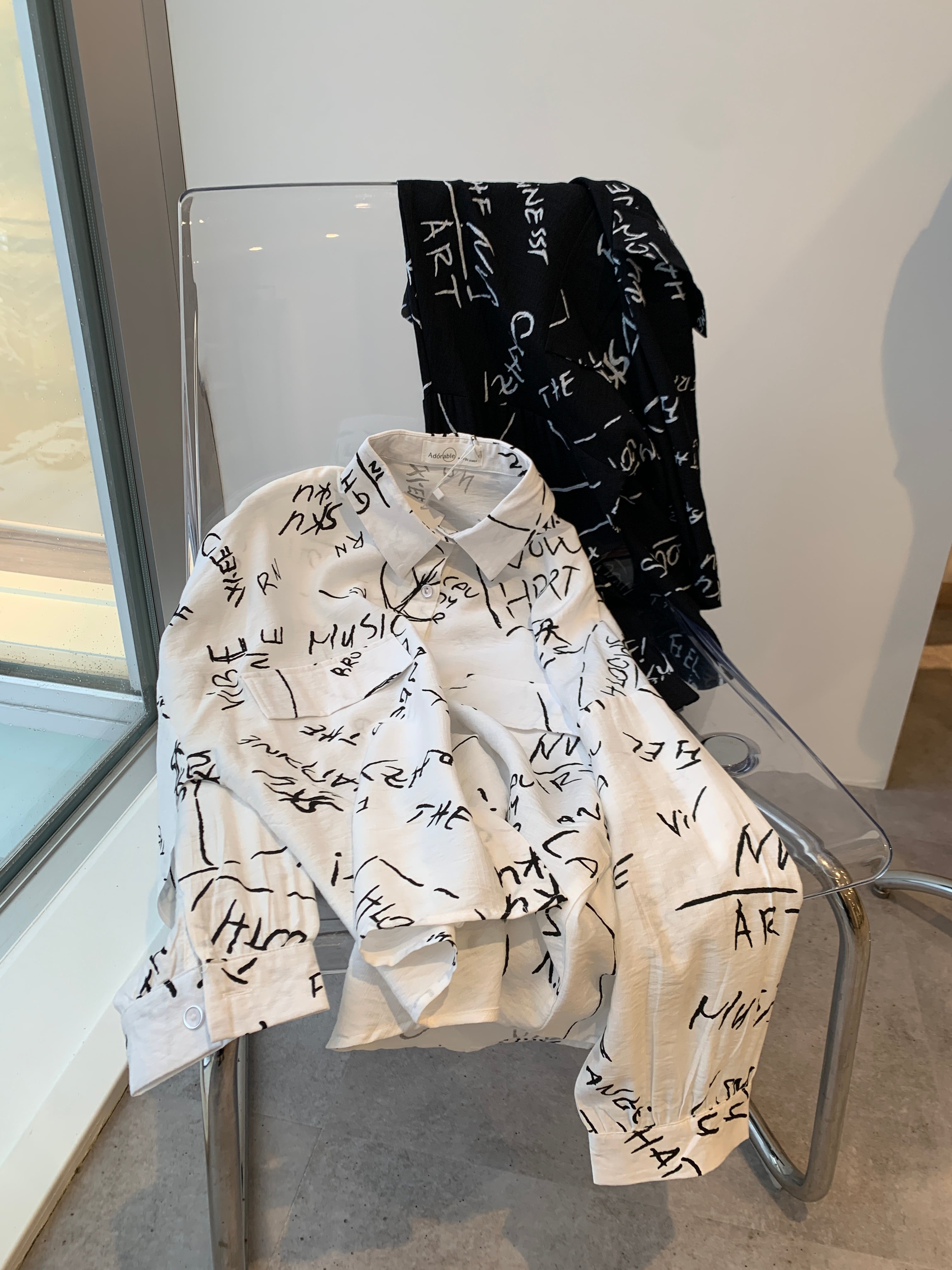 alphabet shirt blouse