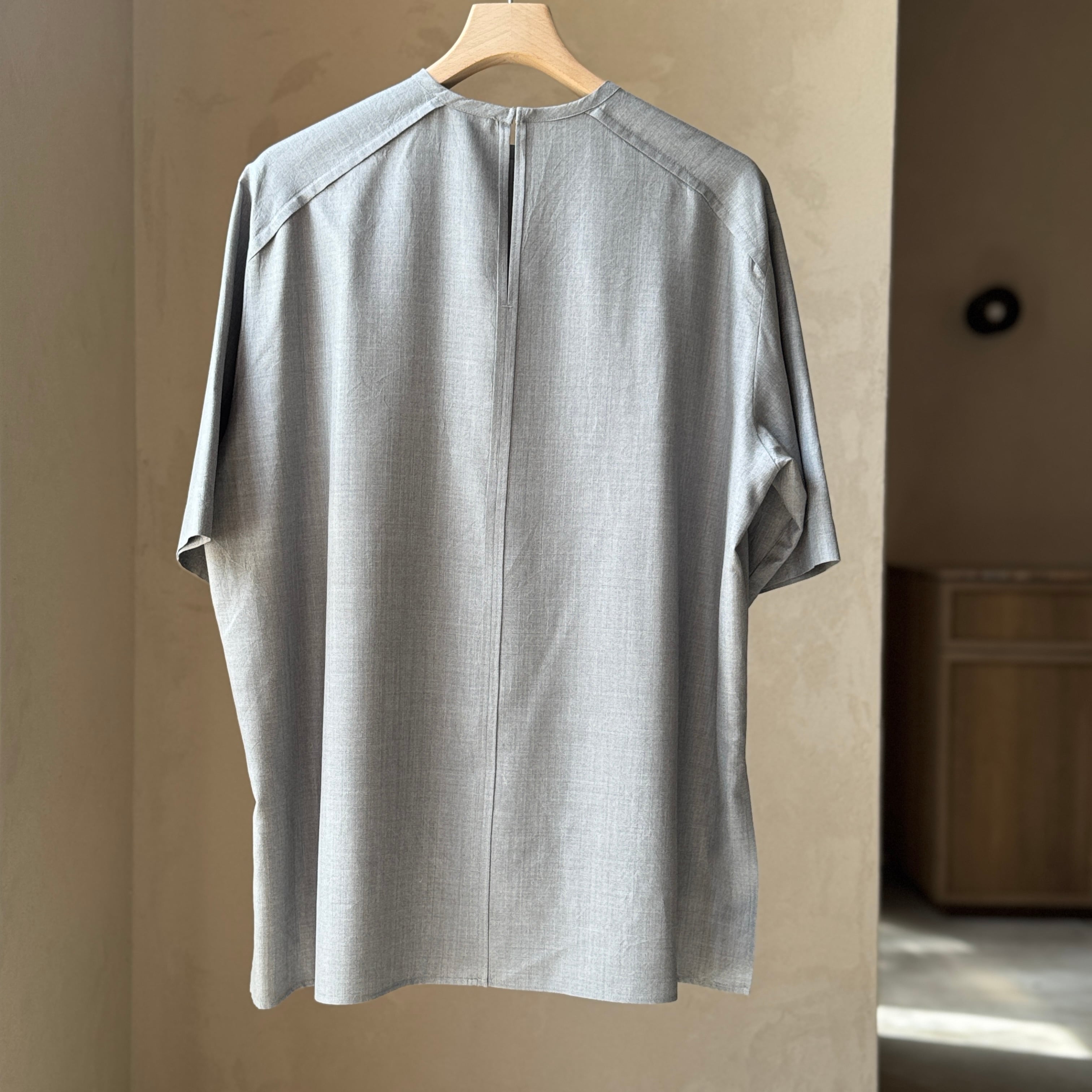 ATON2025SS SHORT FIBER SILK WASHED SHIRT