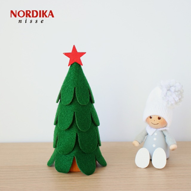 NORDICA （ ノルディカ ）フエルトツリー 大【 北欧 クリスマス 飾り 木製 幸福を運ぶ 妖精 nisse 】