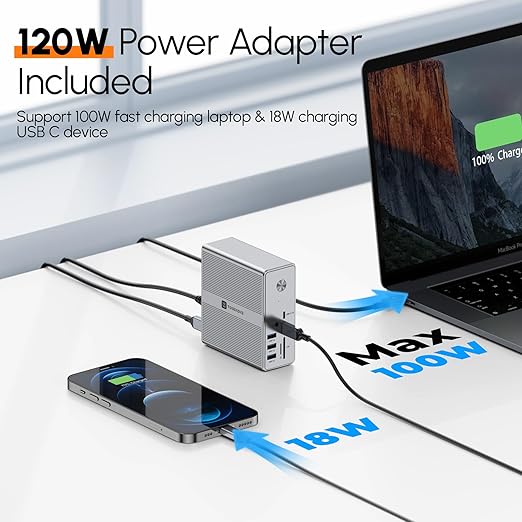 TobenONE DisplayLink ドッキングステーション トリプルモニター 120W
