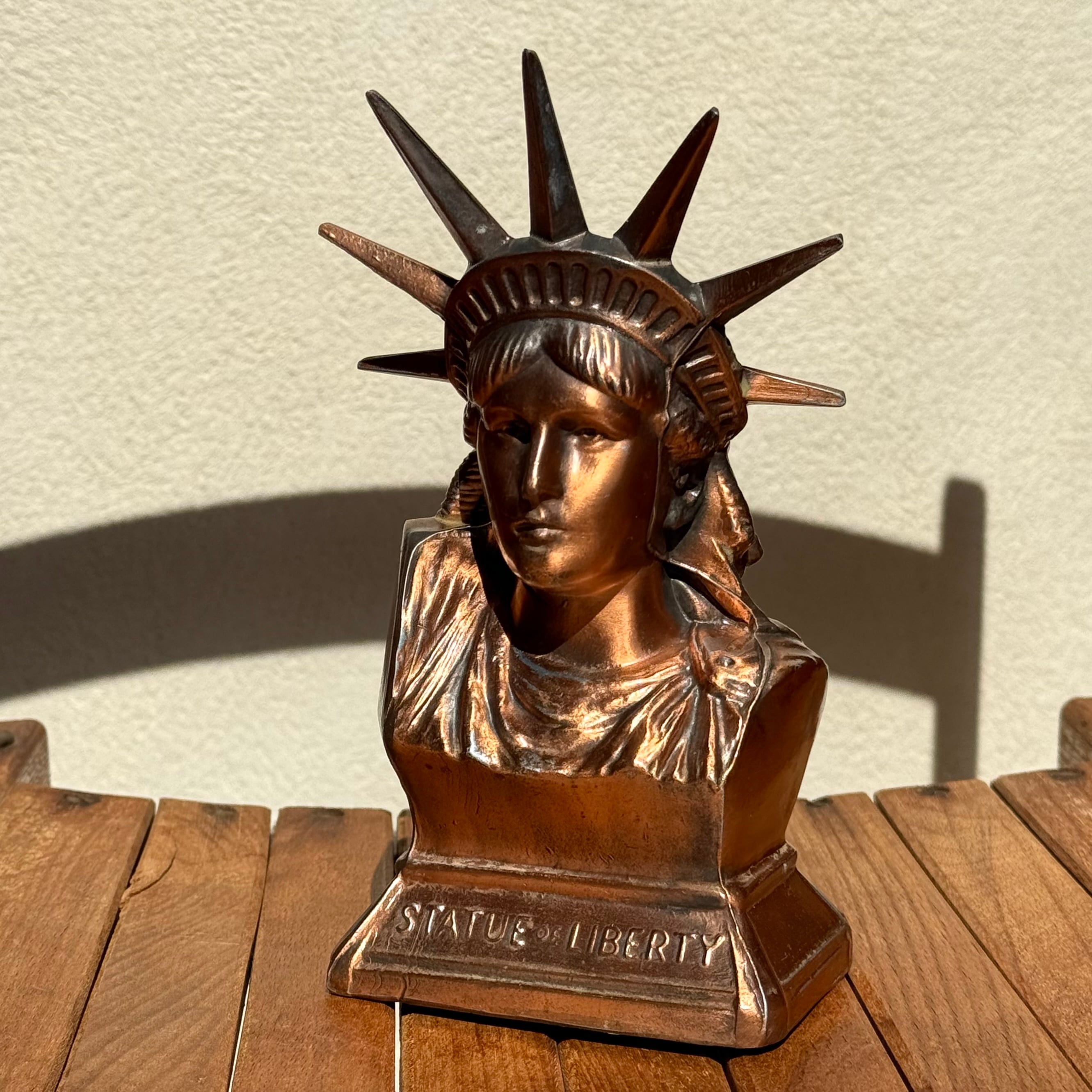 真鍮製貯金箱 1920年代 銀行ノベルティー フランス Vintage STATUE OF LIBERTY Coin Bank 自由の女神 コインバンク 貯金箱