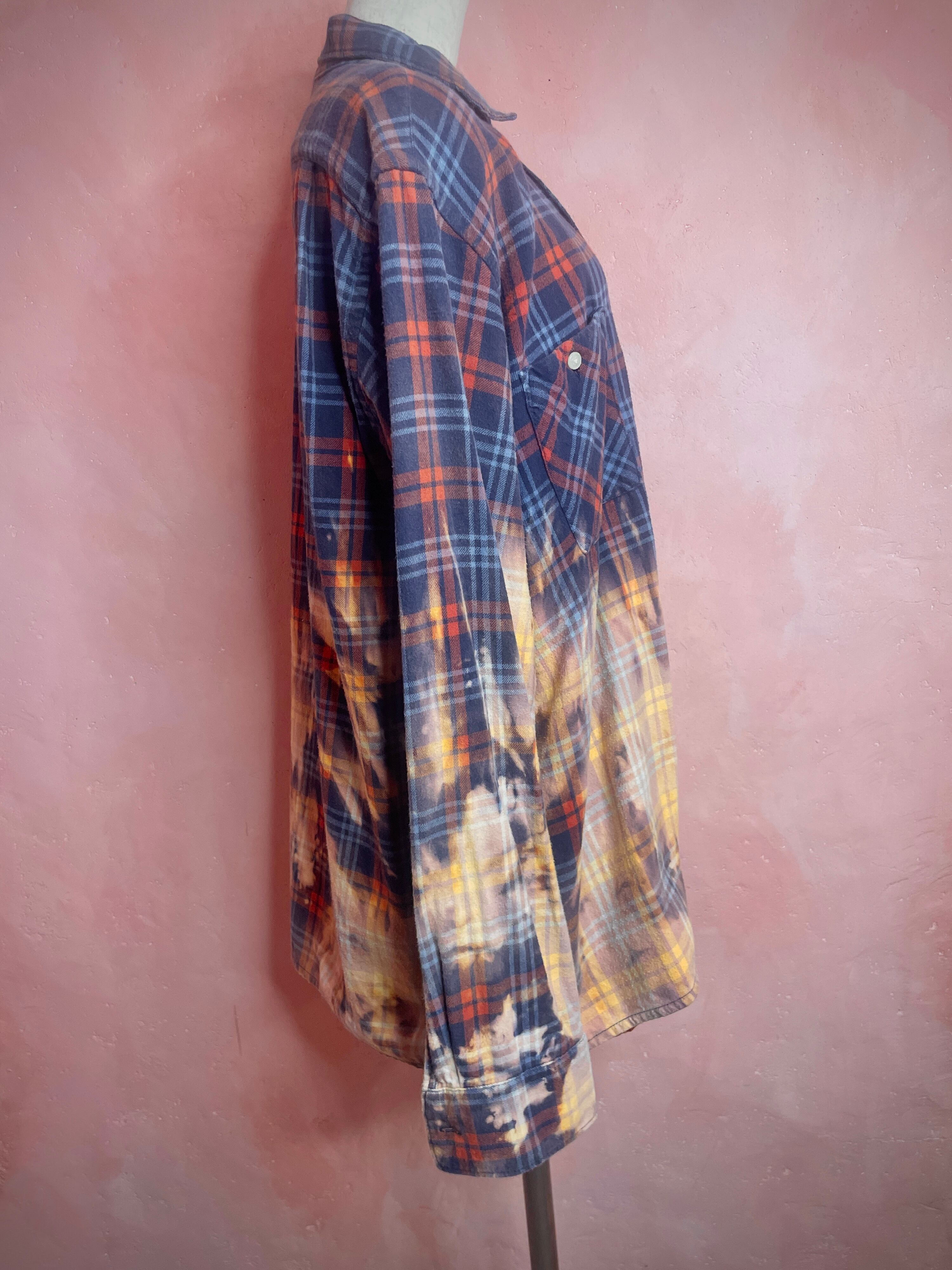 used bleach flannel shirt