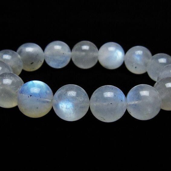 ムーンストーン ブレスレット 14mm 一点物 メール便可 [M便 1/10] 111-44911
