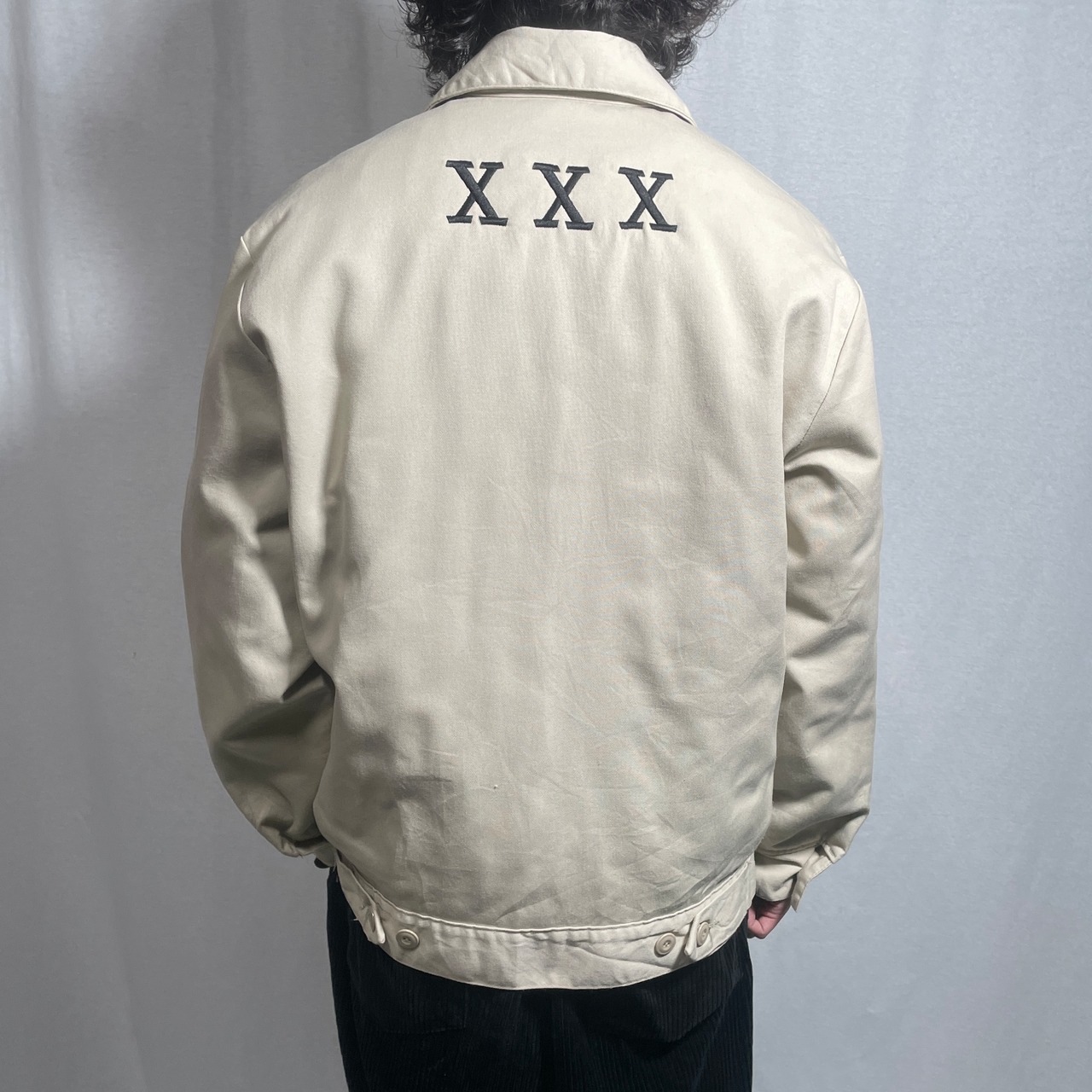 80年代 Dickies ディッキーズ ロゴ刺繍 ワークジャケット メンズL相当 