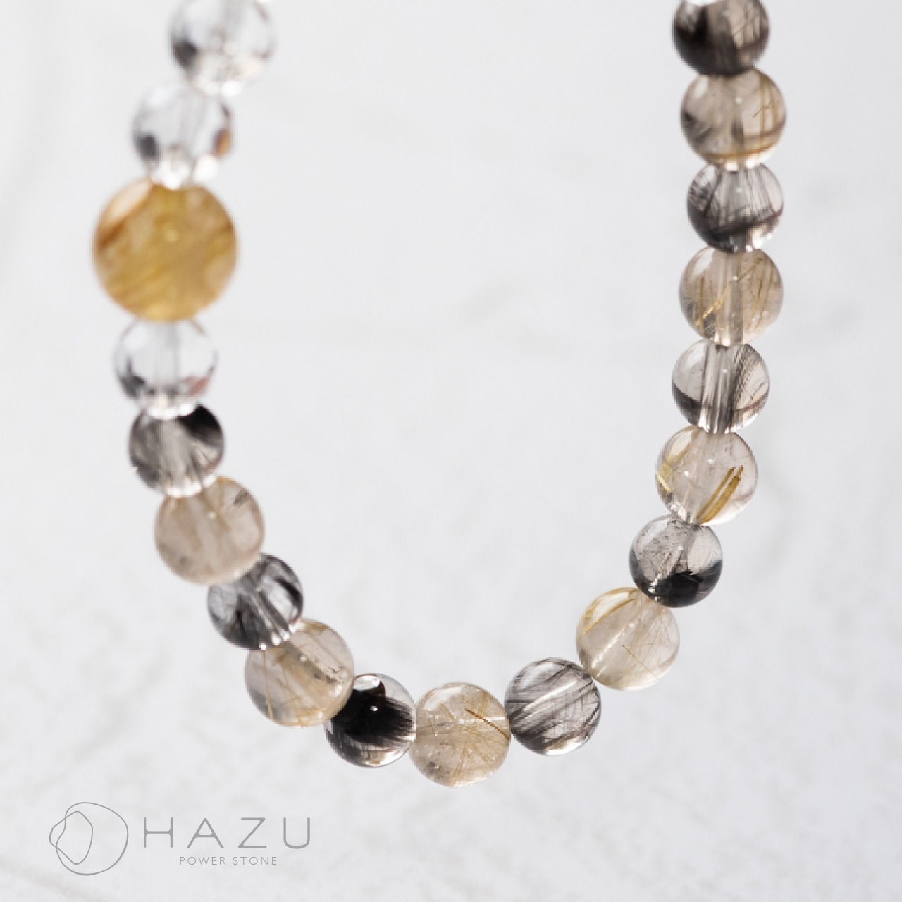 細身のプラチナ＆ゴールドルチル［プラチナルチル／ルチルクォーツ／水晶］