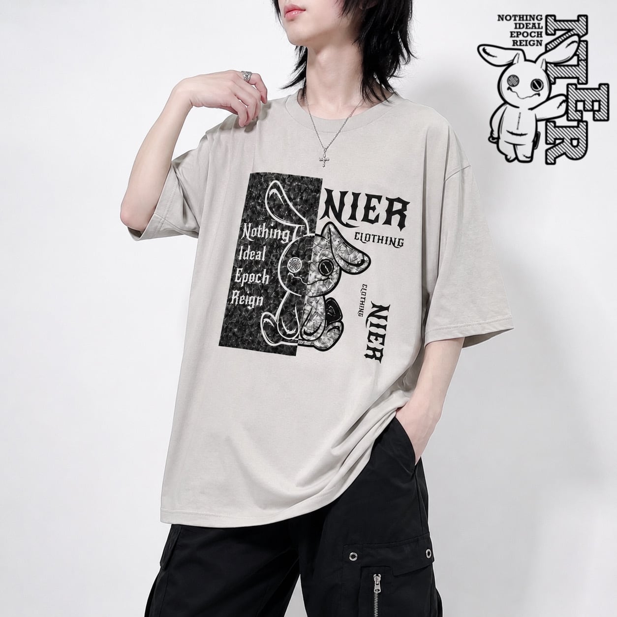 先着50点限定55%OFF》3XL HALF MONOTONE NIER CUTSEW | NIER CLOTHING