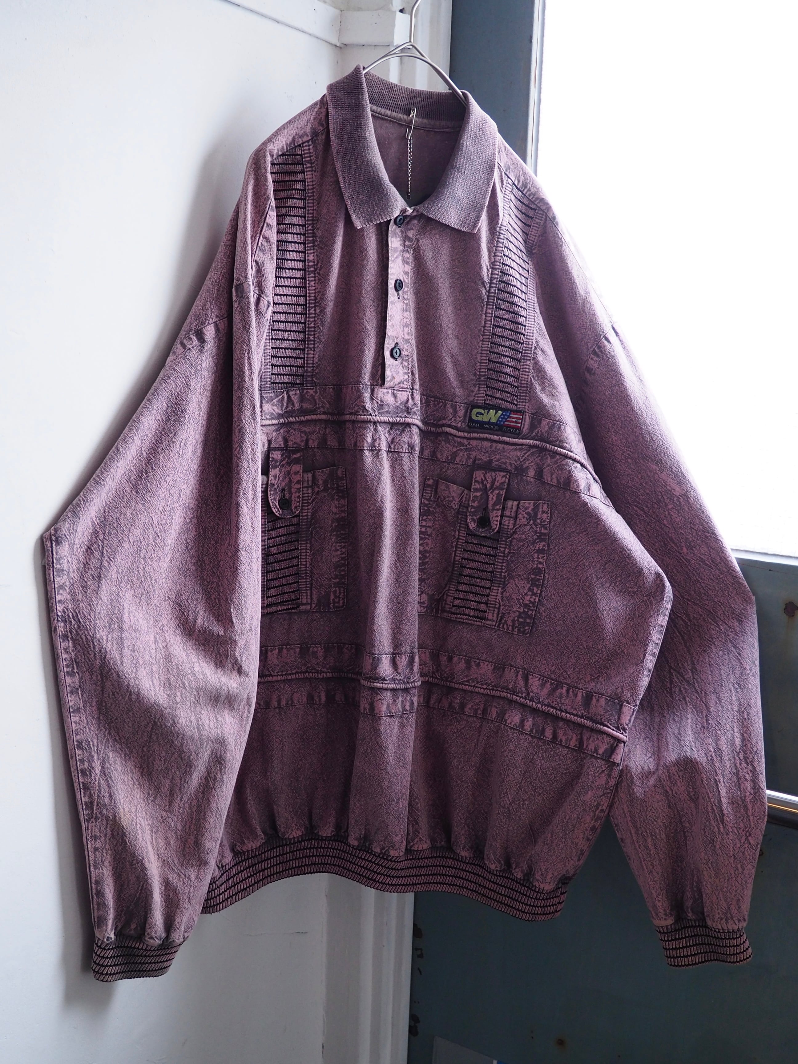 1990s Beautiful Thin pink staining vintage loose pull over shirt
