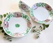 村田菜穂美『楕円リム盛皿 ラナンキュラス ピンク』2104130001666/