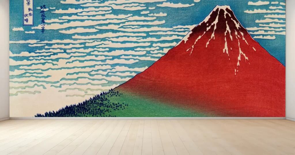 井上念 風景画３枚 CUT-300-043 葛飾北斎 富嶽三十六景 凱風快晴 300ピース