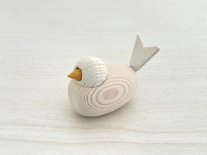 【LARSSONS TRA】ラッセントレー 木製置物 バード S ホワイト
