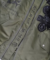 【ATELIER LINE】COOLAペイント×レースオープンジップベスト (KHAKI)　CQ-48064H