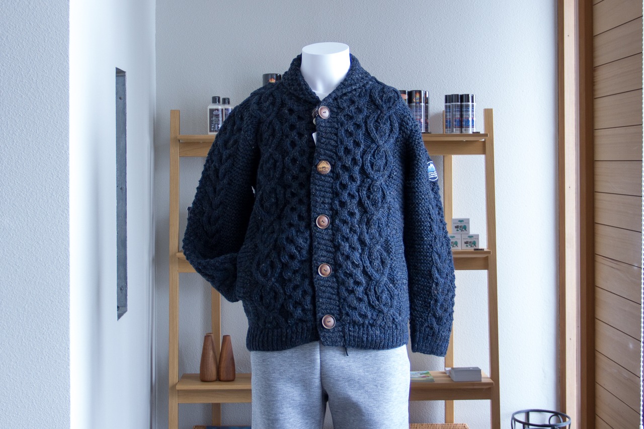 ヒマラヤンクライマーズハンドニット ショールカーディガン 手編み HIMALAYAN CLIMBER'S HAND-KNIT