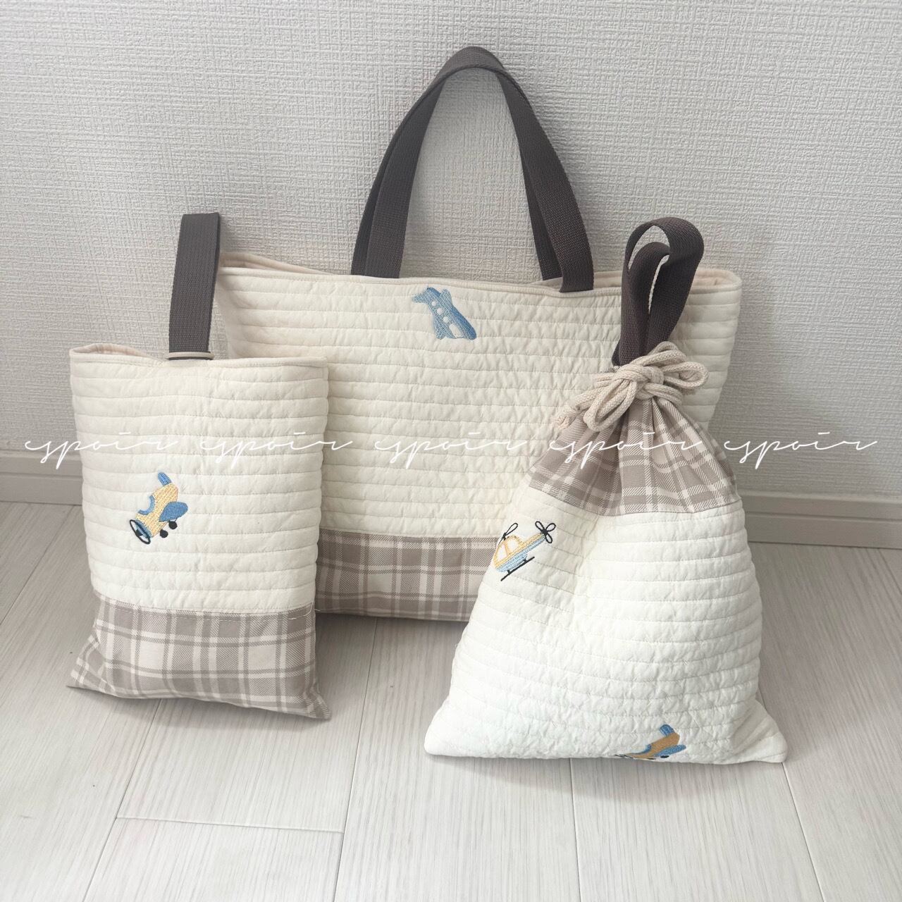 送料無料】入園入学3点セット（水彩いちご） | espoir with baby
