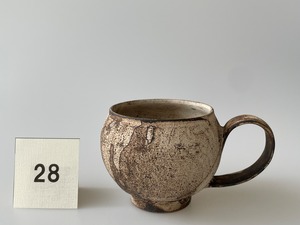２８　錆白泥丸マグカップ　中　淡海陶芸研究所　山元一真