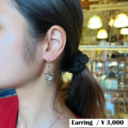 TOPANGA Jewelry　Little Dog Earring リトルドッグイヤリング　犬　ピアス　シルバー　メッキ　ギフト　プレゼント　ジュエリー　