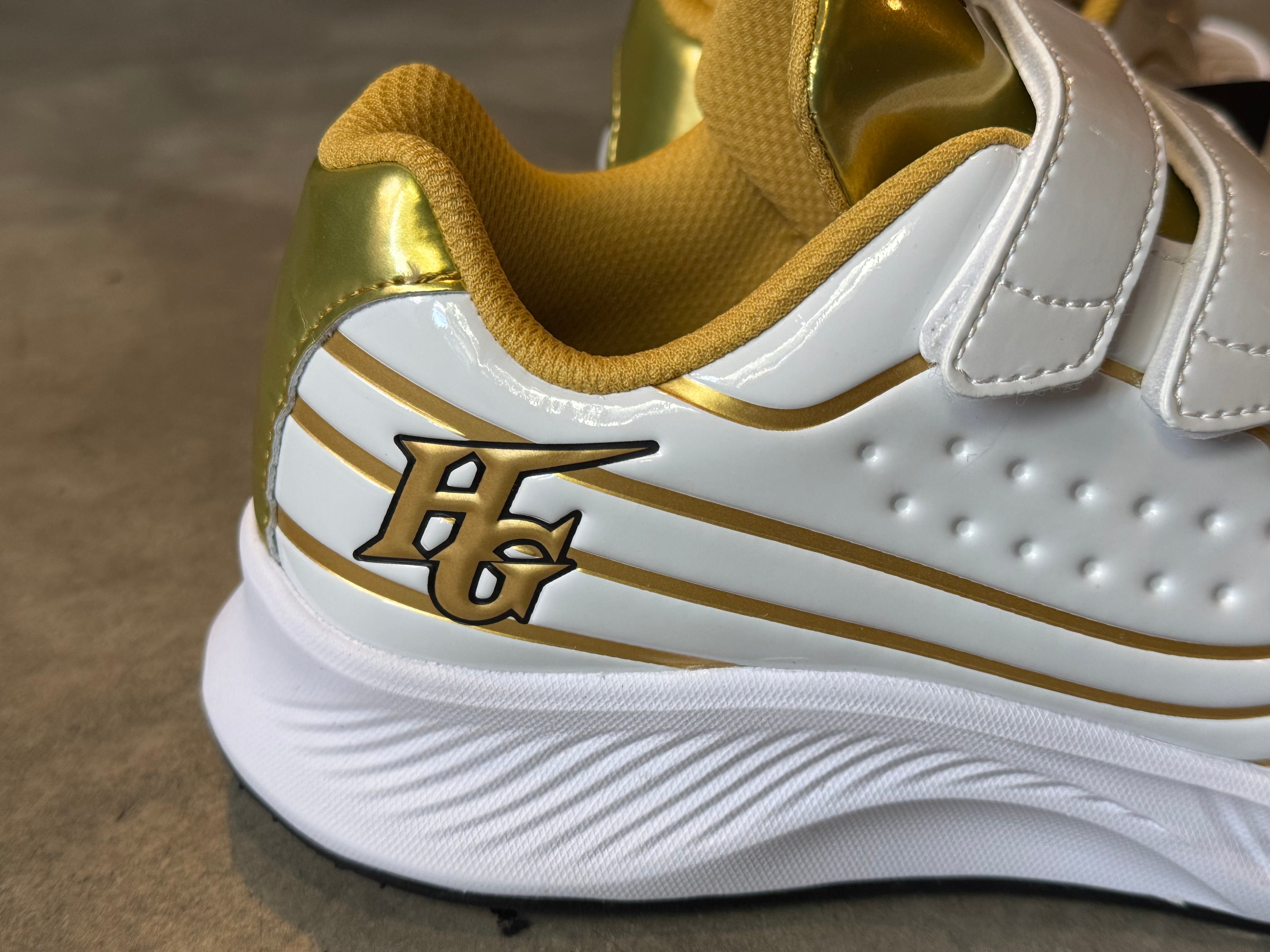ハイゴールド トレーニングシューズ Hi-GOLD】トレーニングシューズ ホワイト×ゴールド | 野球専門店87スポーツ